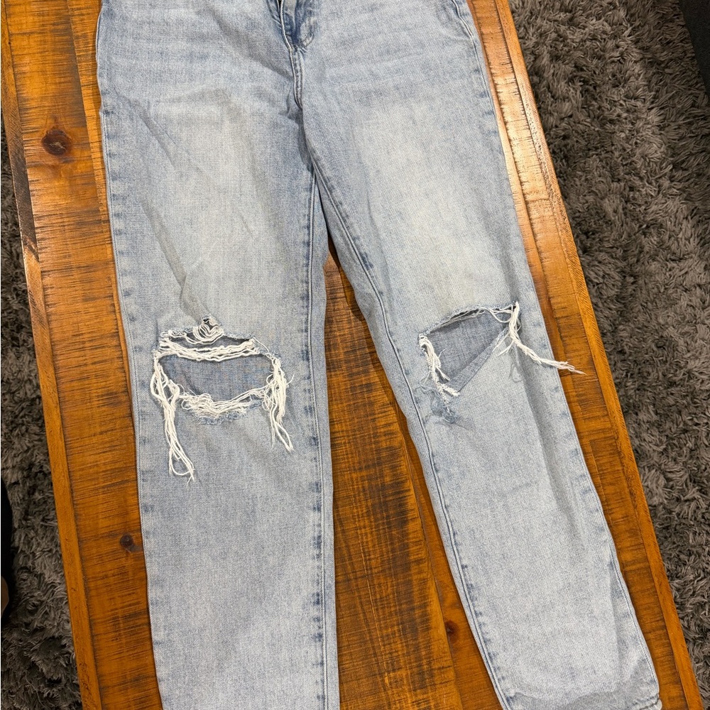 PISTOLA Light Blue Distressed Women Jeans